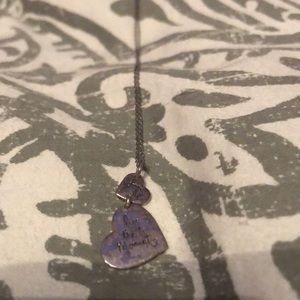 A silver heart necklace